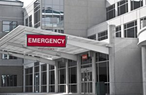 Sign for hospital emergency room